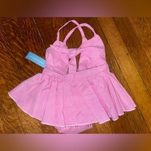 Bailey’s Blossom dress sunsuit bodysuit onesie tie bow front nwt